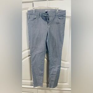 GAP Women's Light Blue Pinstripe Jeggings